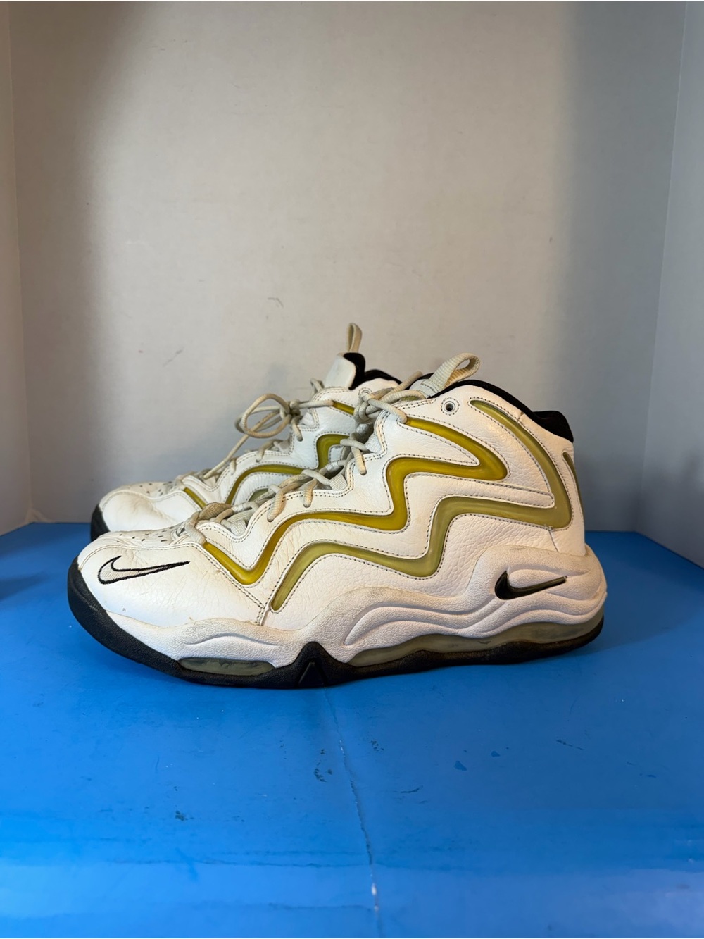 Nike White & Olive Accent High-Top Sneakers
